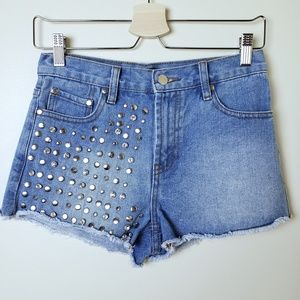 Vintage 90's Cut Off Jean Shorts Lightly Distressed Size 25